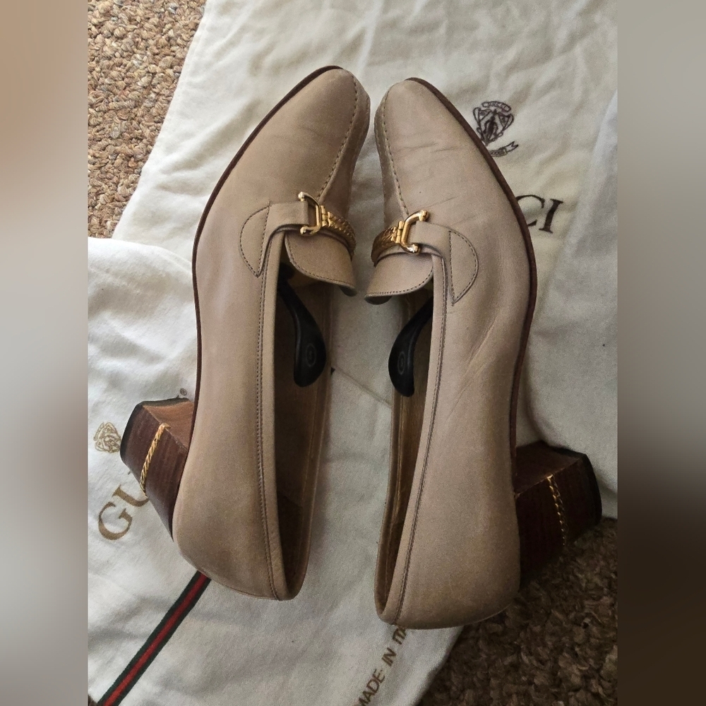 Gucci Vintage Women's Beige Loafers - Picture 6 of 8